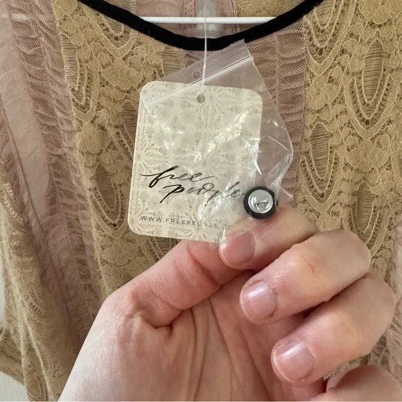 NWT! Free People Sheer Lace Sleeveless Midi Dress - Picture 6 of 9